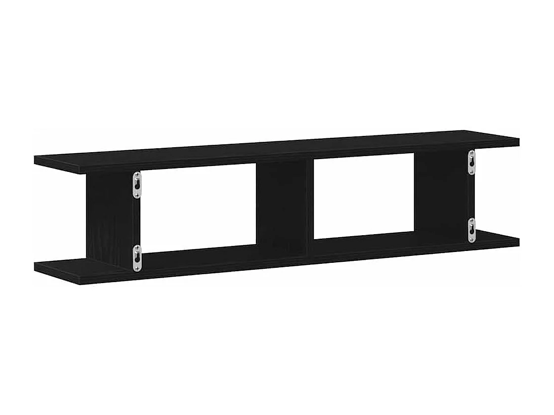 Étagères murales 2 pcs chêne noir 90x18x20 cm bois d'ingénierie