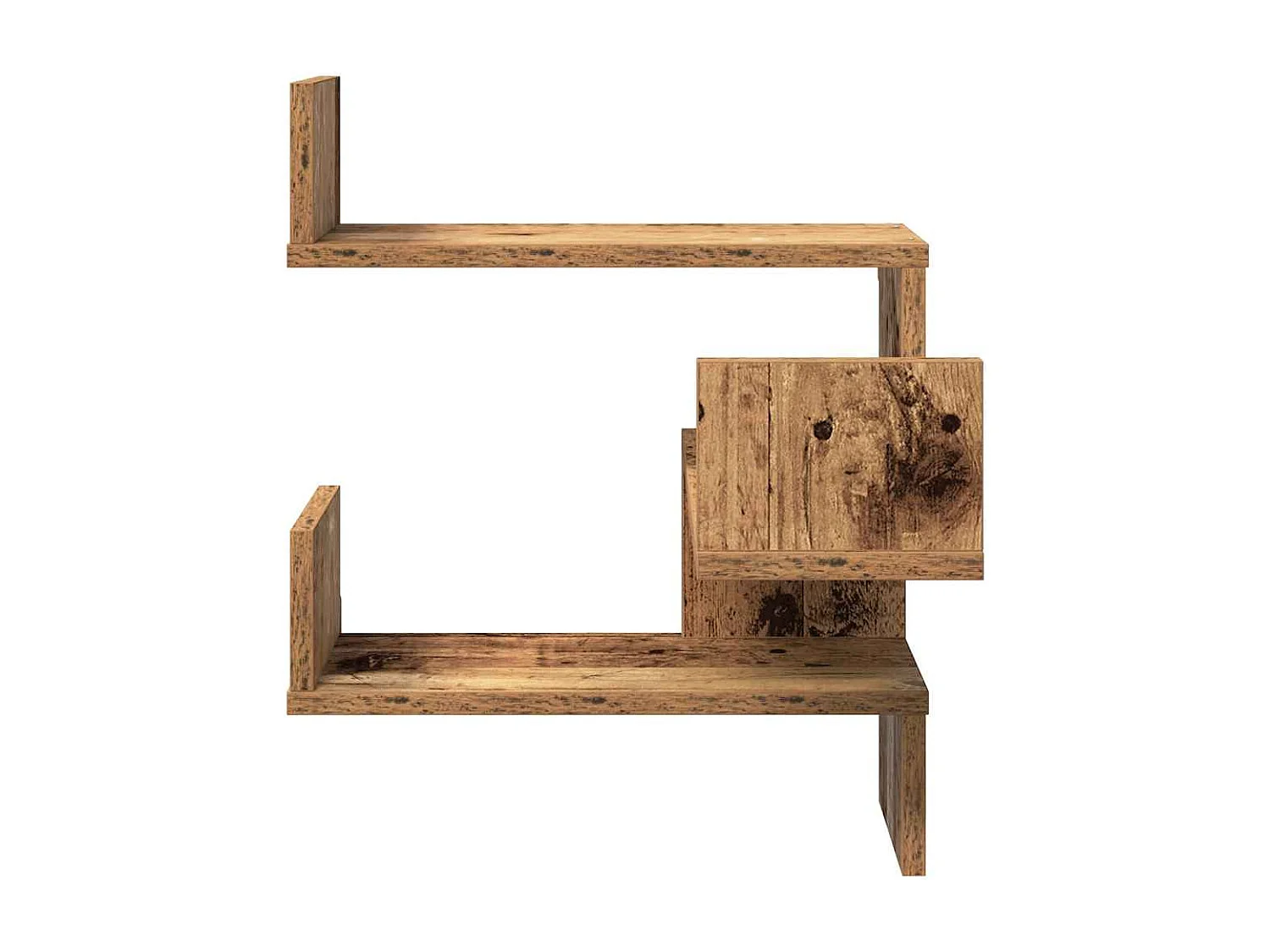 Étagère d'angle murale vieux bois 40x40x49,5 cm bois ingénierie