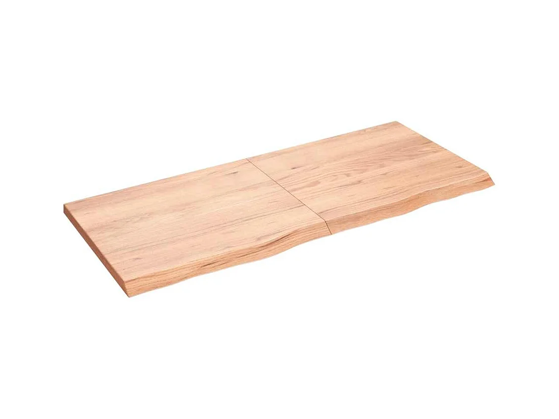 Étagère murale marron clair bois chêne massif traité