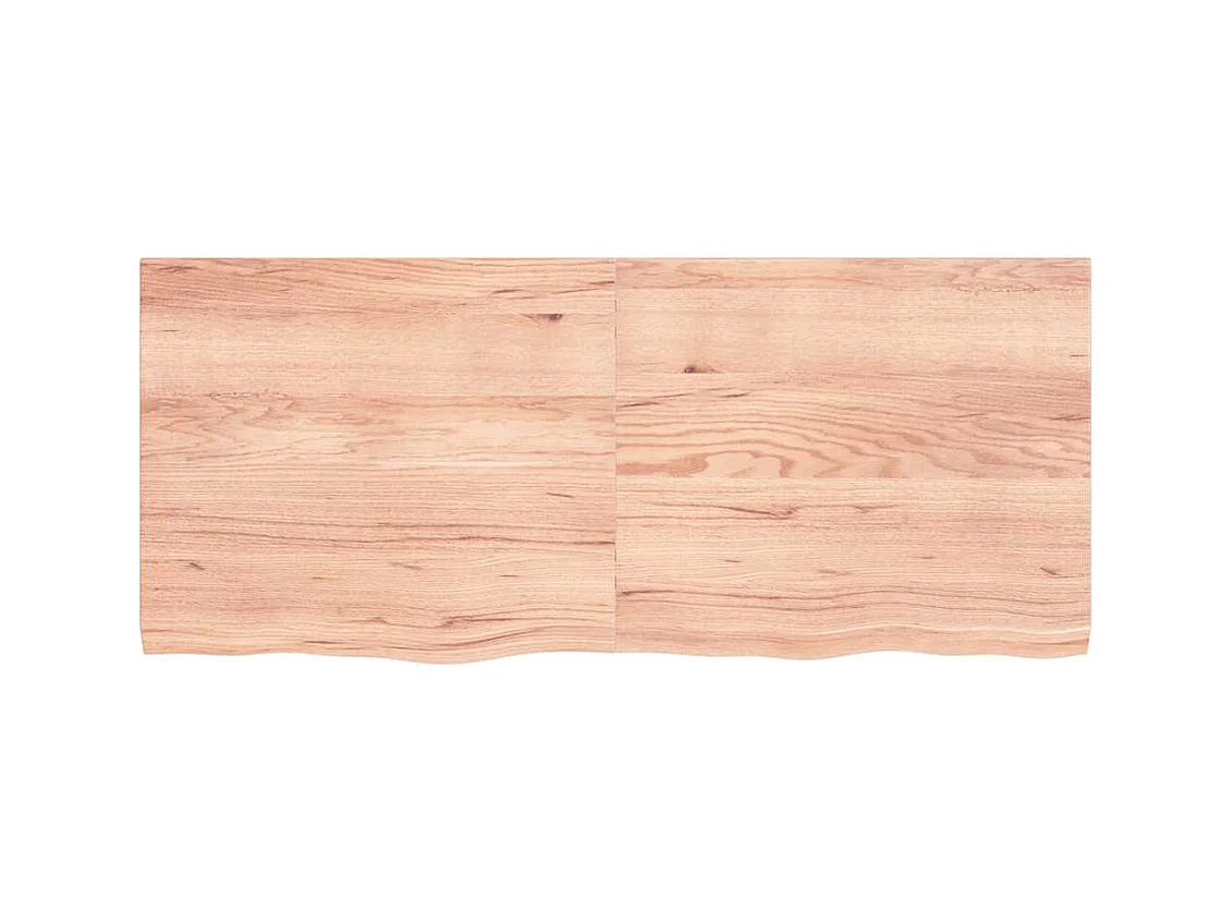 Étagère murale marron clair bois chêne massif traité