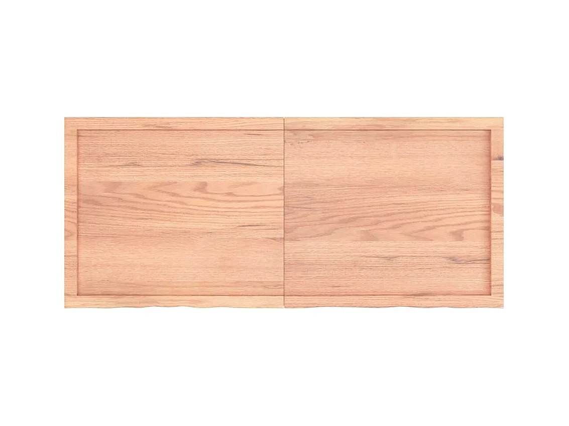 Étagère murale marron clair bois chêne massif traité