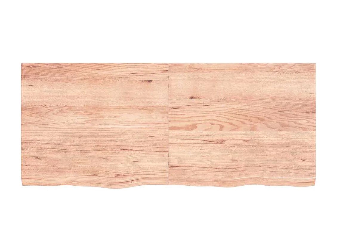 Étagère murale marron clair bois chêne massif traité