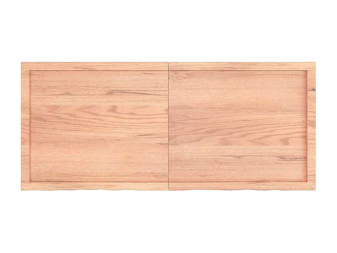 Étagère murale marron clair bois chêne massif traité