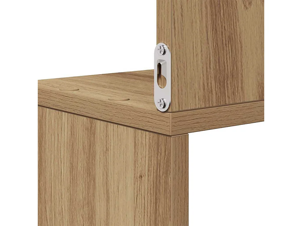 Étagère d'angle murale chêne artisanal 20x20x127,5 cm