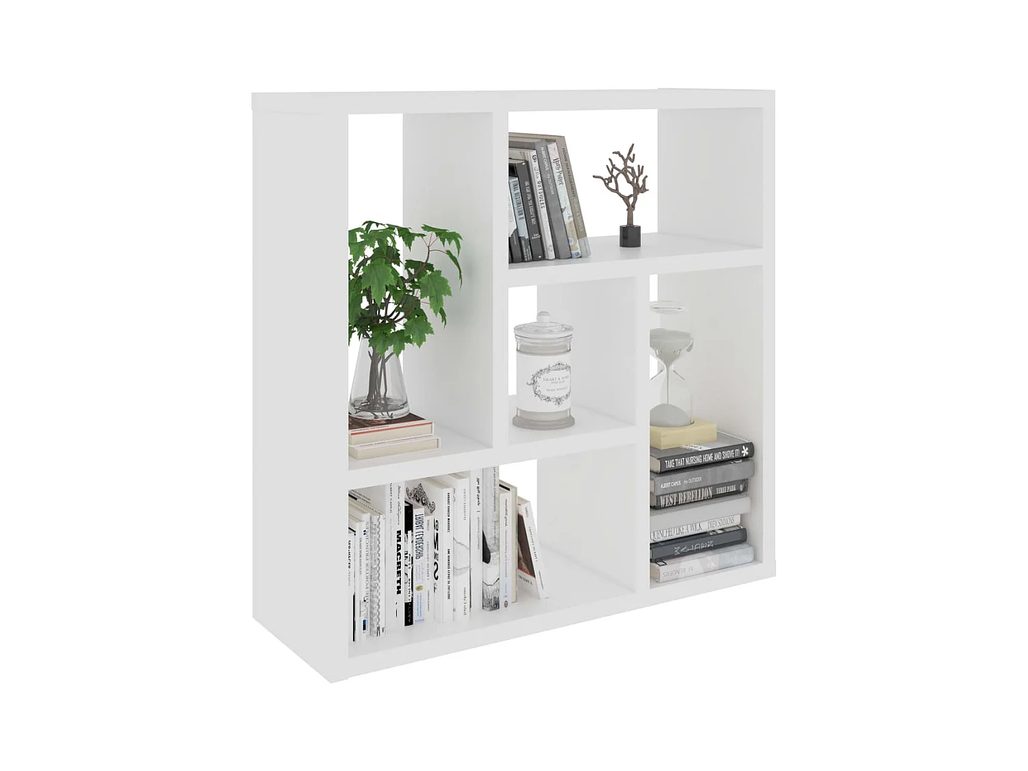 Mensola da parete bianca 45,1x16x45,1 cm in legno ingegnerizzato