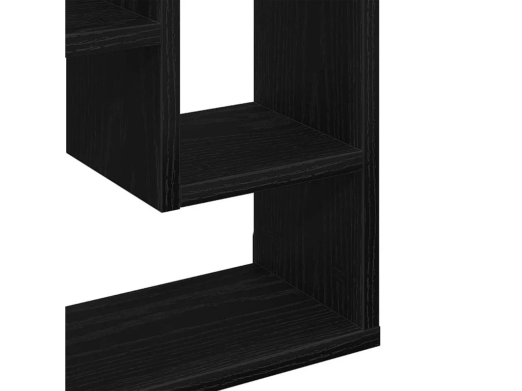 Mensola da parete in rovere nero 36 x 16 x 90 cm, legno ingegnerizzato