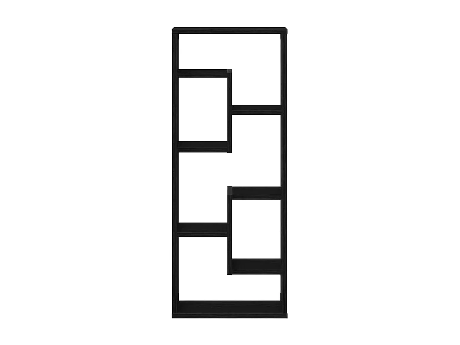 Étagère murale en chêne noir 36 x 16 x 90 cm, bois d'ingénierie