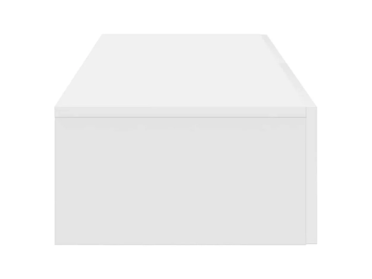 Mensola da parete bianca e cassetti 60x26,5x15 cm in legno ingegnerizzato