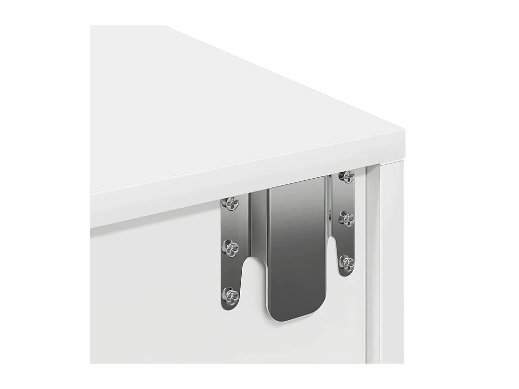 Mensola da parete bianca e cassetti 60x26,5x15 cm in legno ingegnerizzato