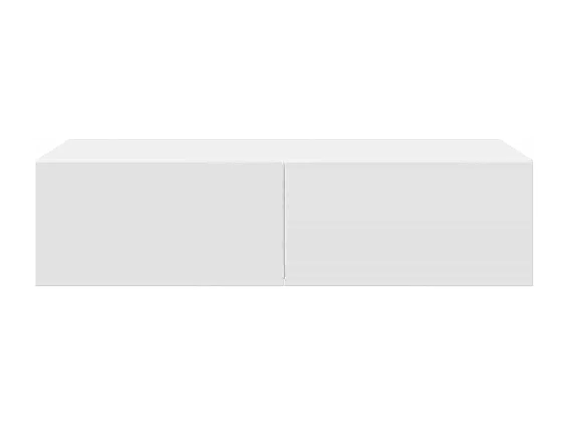 Étagère murale et tiroirs blanc 60x26,5x15 cm bois d'ingénierie