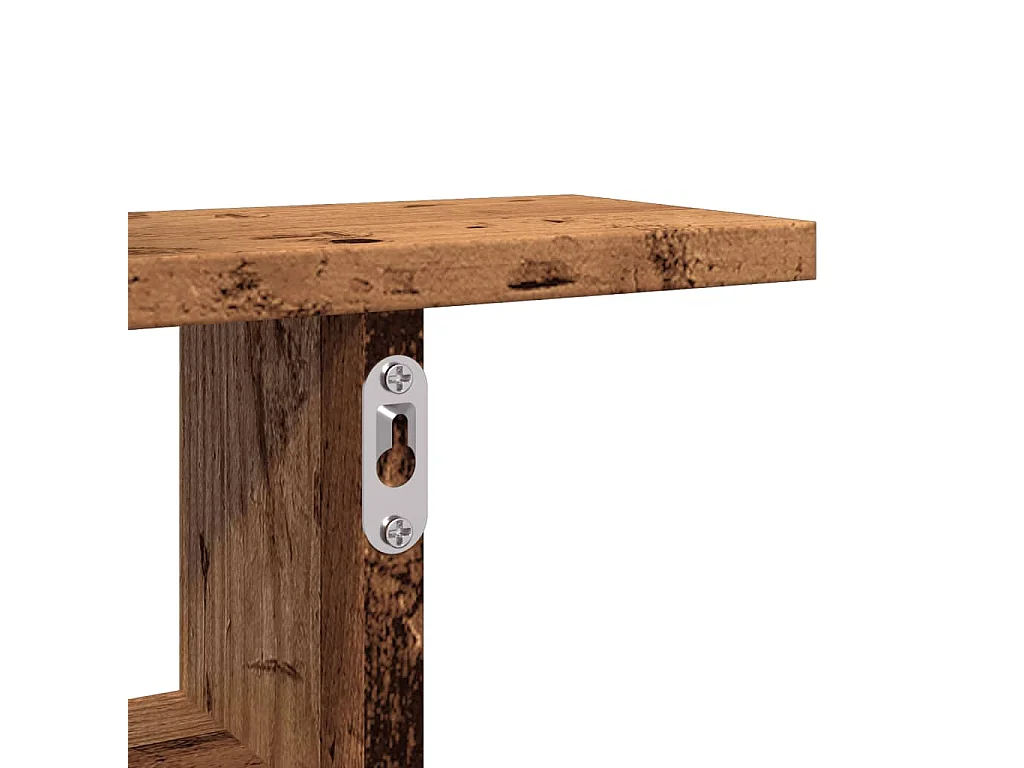 Wandplanken 2 stuks oud hout 38x12x38 cm bewerkt hout
