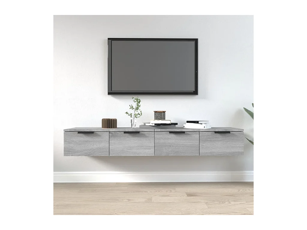 Armoires murales 2 pcs Sonoma gris 68x30x20cm Bois d'ingénierie