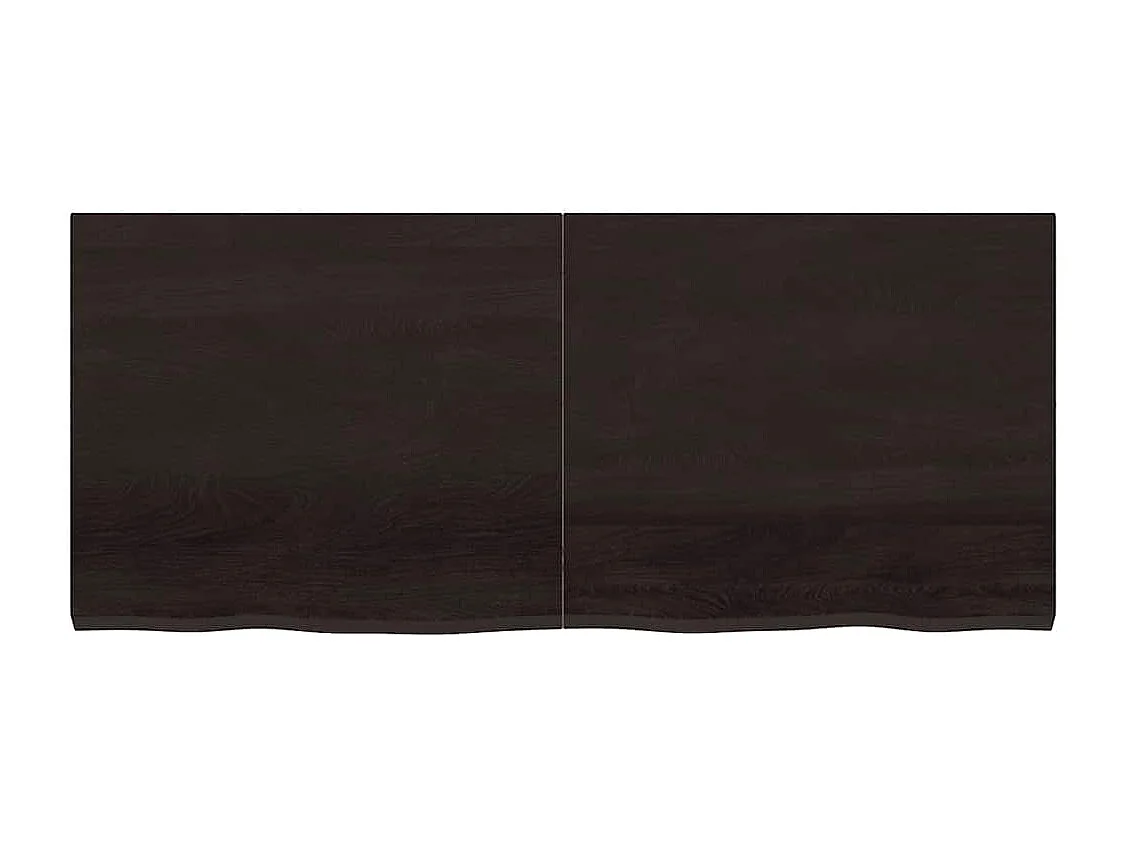 Étagère murale marron foncé bois chêne massif traité