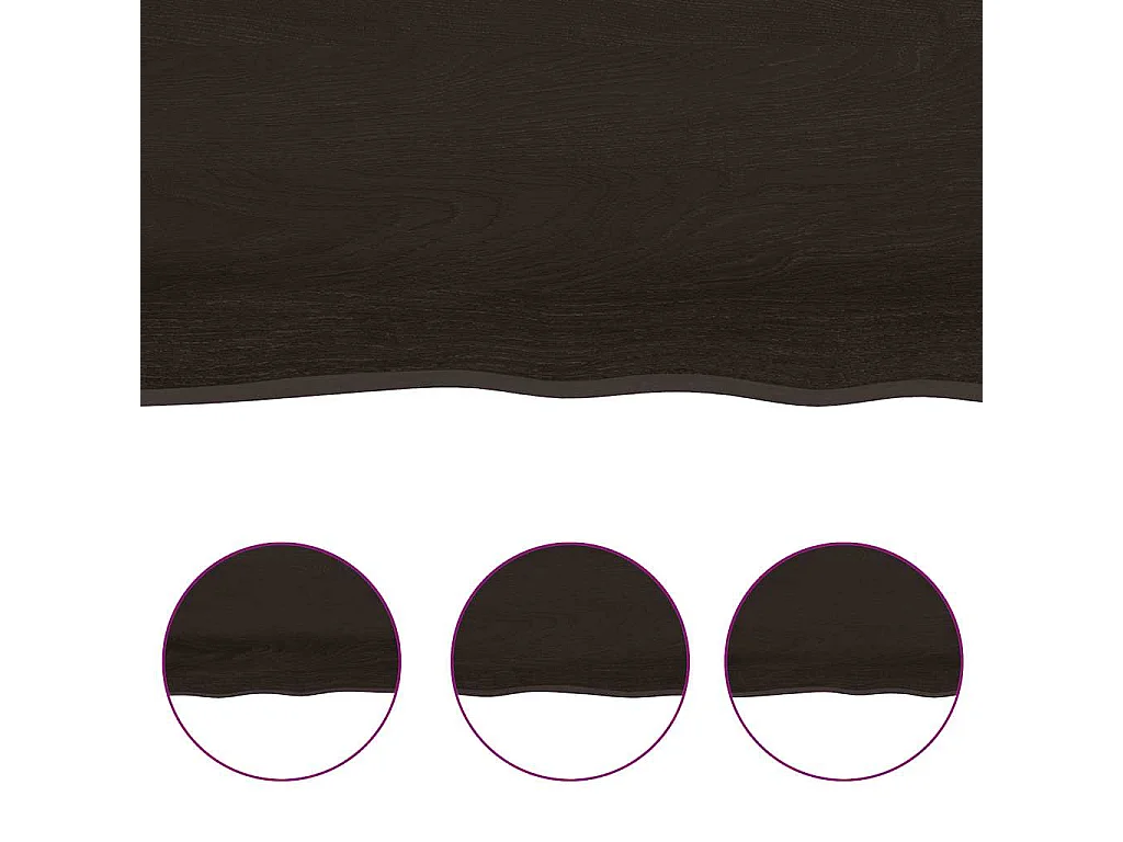 Étagère murale marron foncé bois chêne massif traité