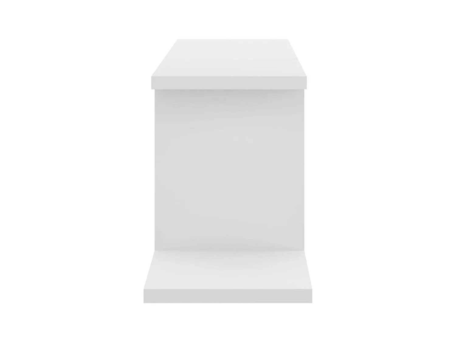 Mensola porta TV da parete bianca 125x18x23 cm in legno ingegnerizzato