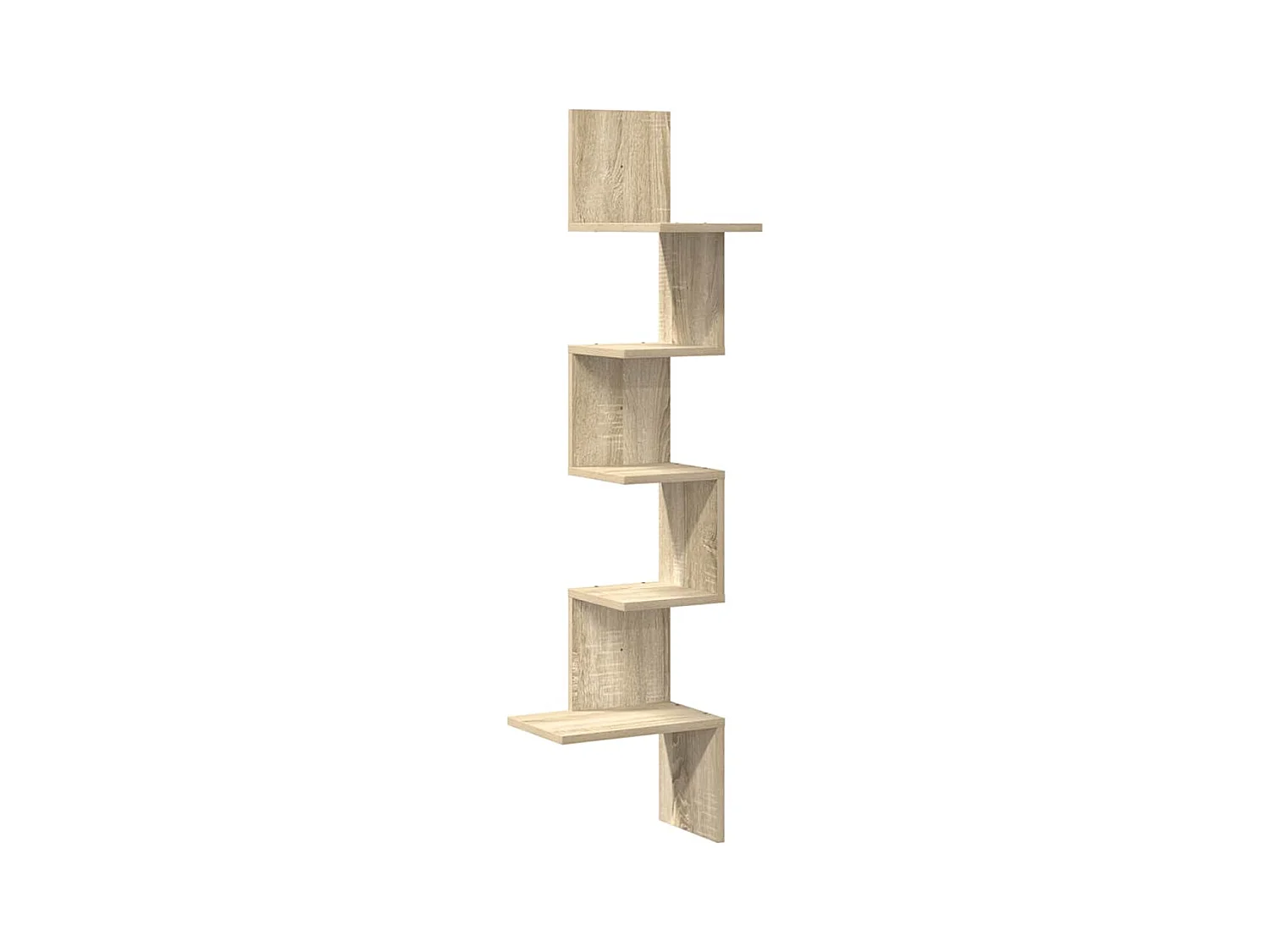 Étagère d'angle murale chêne sonoma bois d'ingénierie