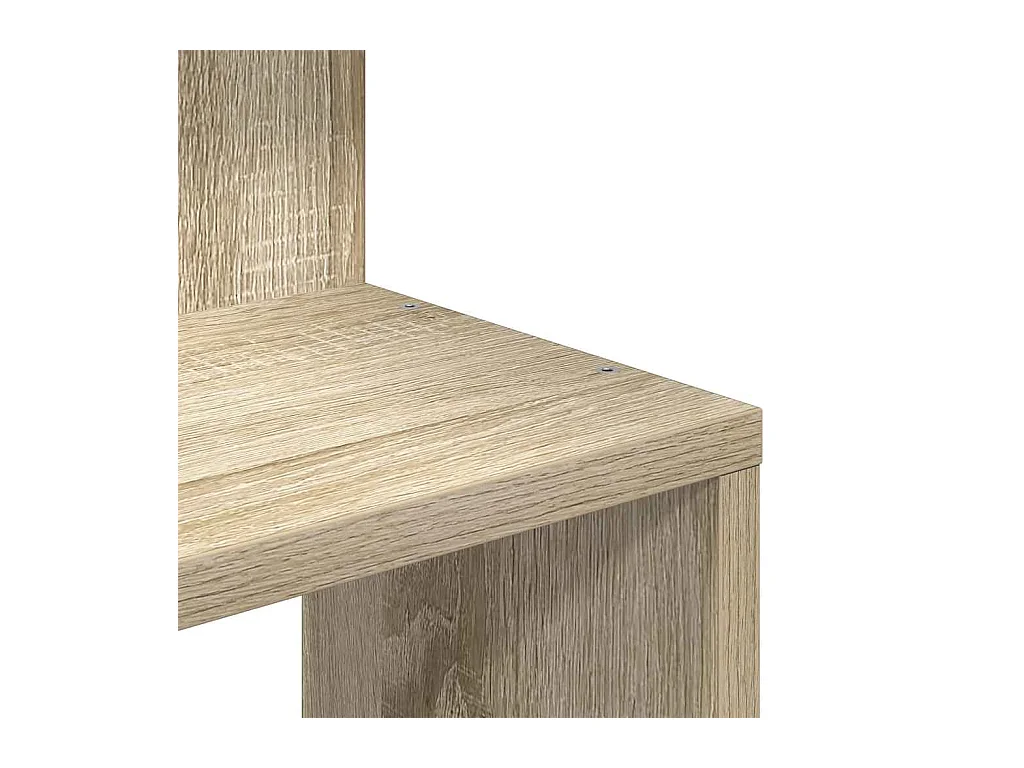 Étagère d'angle murale chêne sonoma bois d'ingénierie