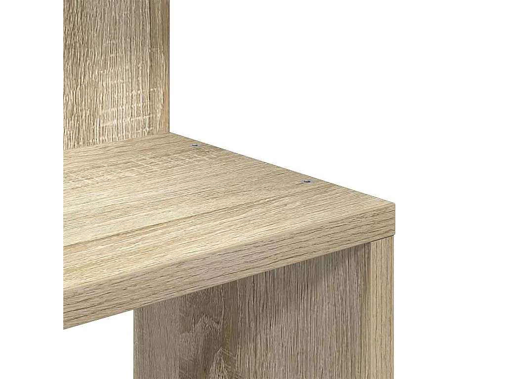 Étagère d'angle murale chêne sonoma bois d'ingénierie