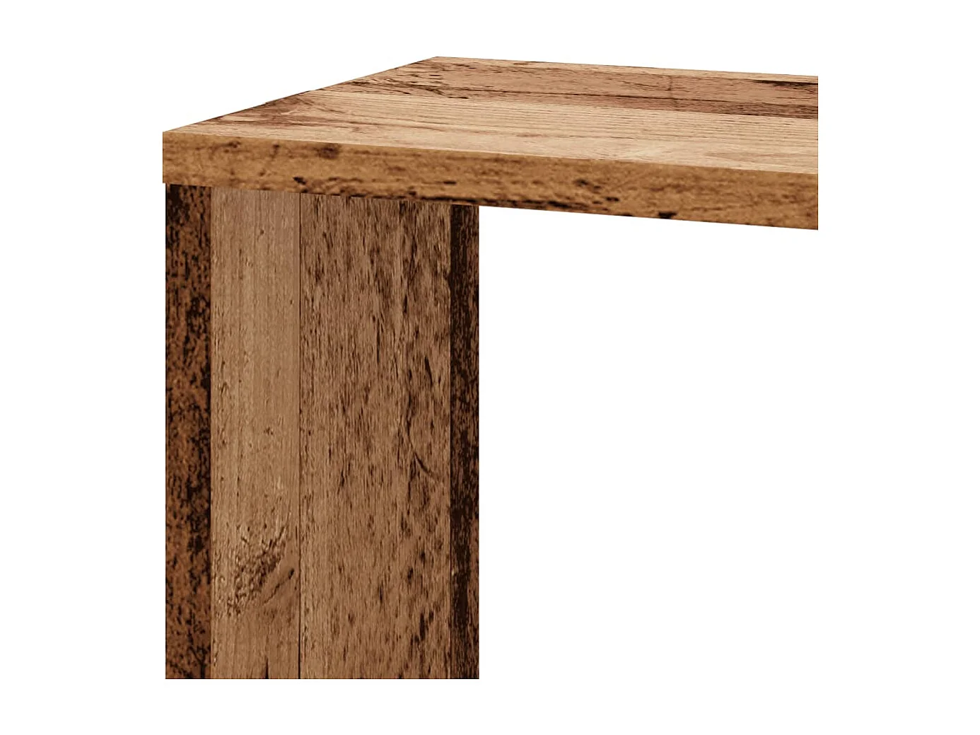 Estante de esquina de pared de madera vieja 45x45x147cm madera de ingeniería