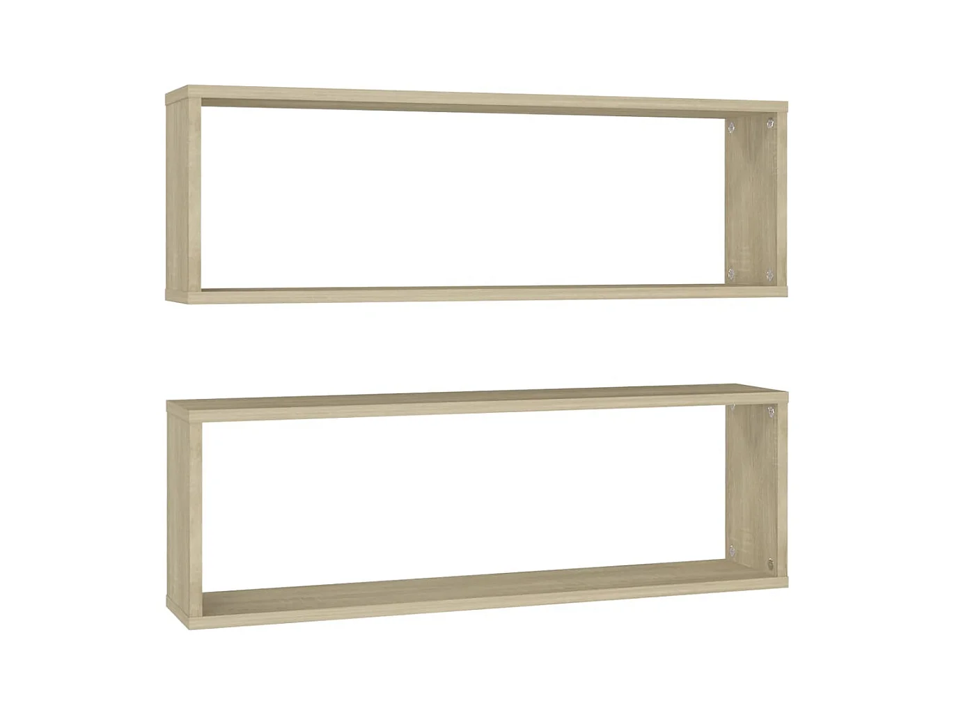 Étagères cube murales 2 pcs chêne sonoma bois d'ingénierie