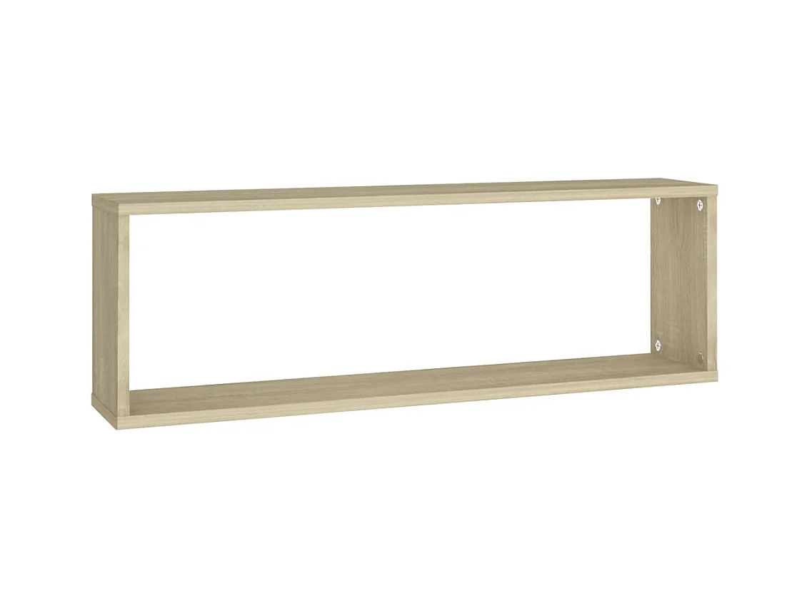 Étagères cube murales 2 pcs chêne sonoma bois d'ingénierie