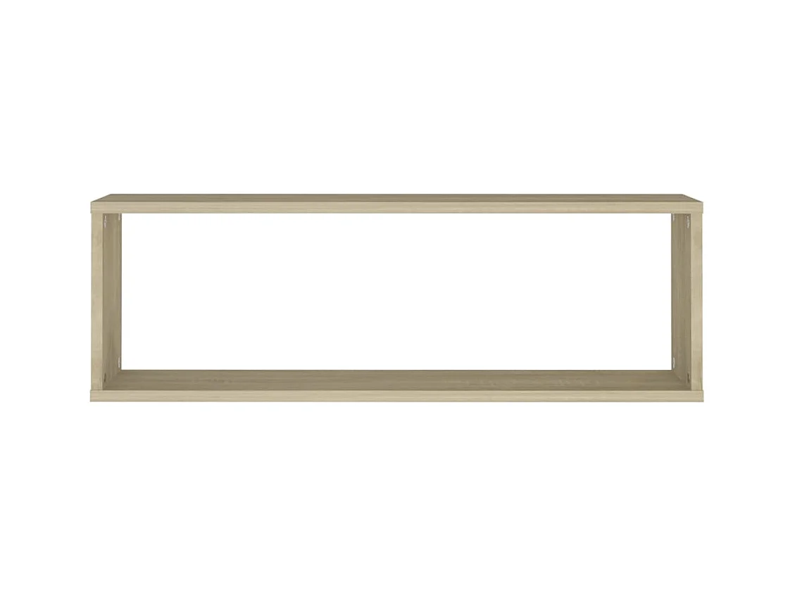 Étagères cube murales 2 pcs chêne sonoma bois d'ingénierie