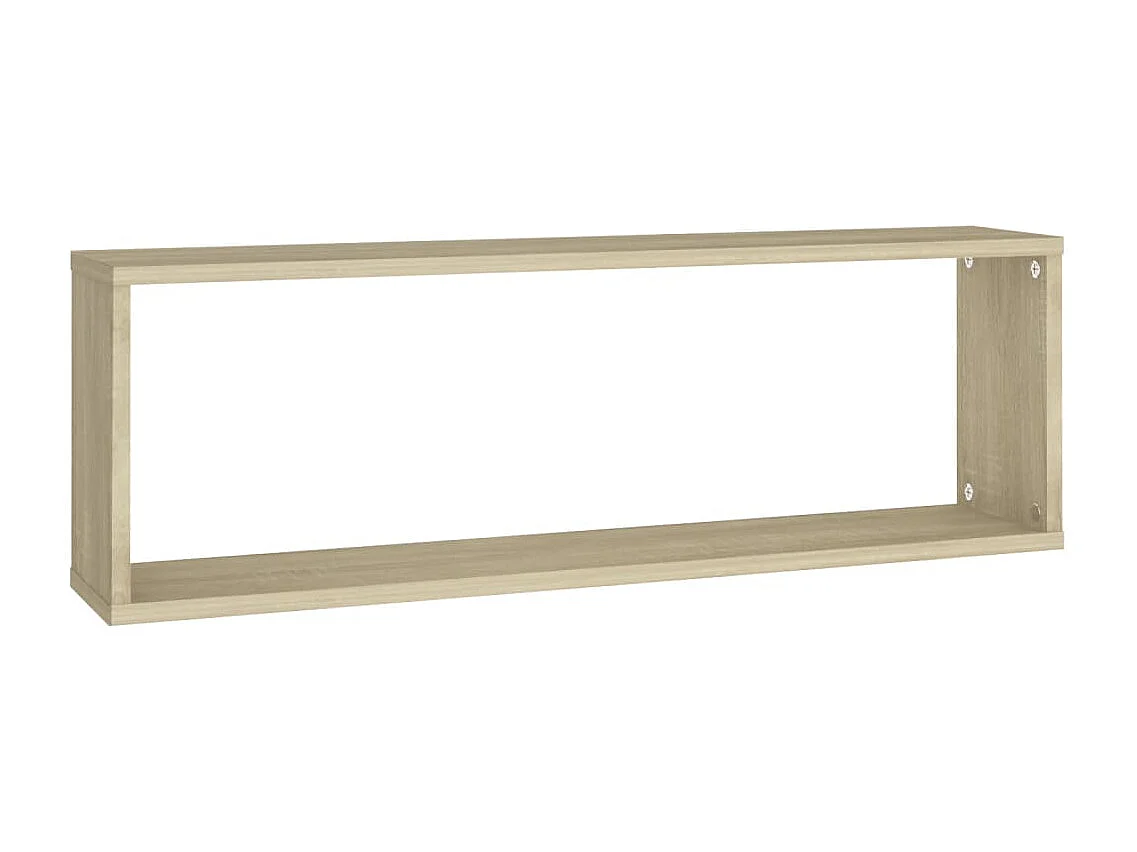 Étagères cube murales 2 pcs chêne sonoma bois d'ingénierie