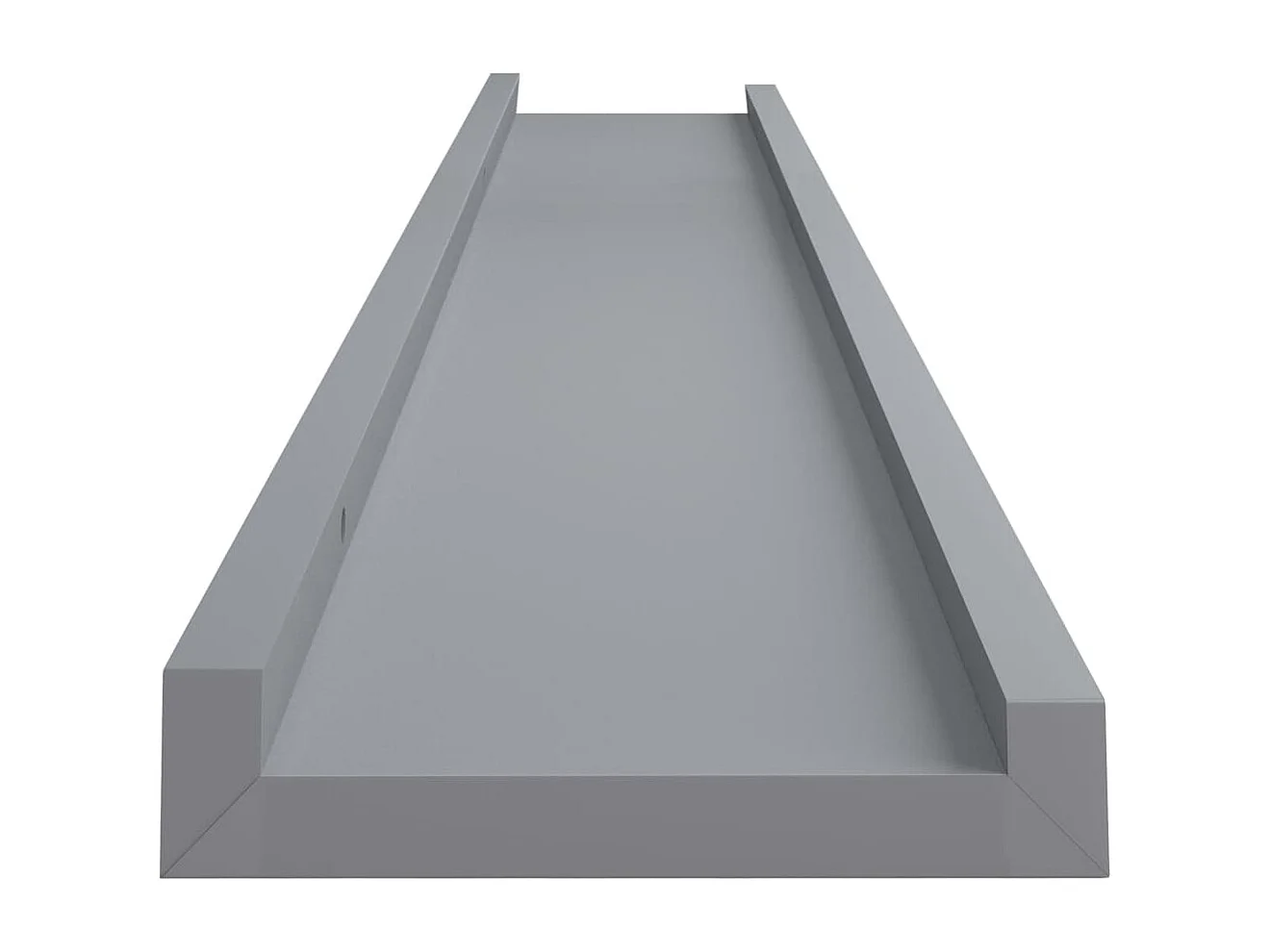 Étagères à rebord pour cadre photo 2 pcs Gris 80x9x3 cm MDF