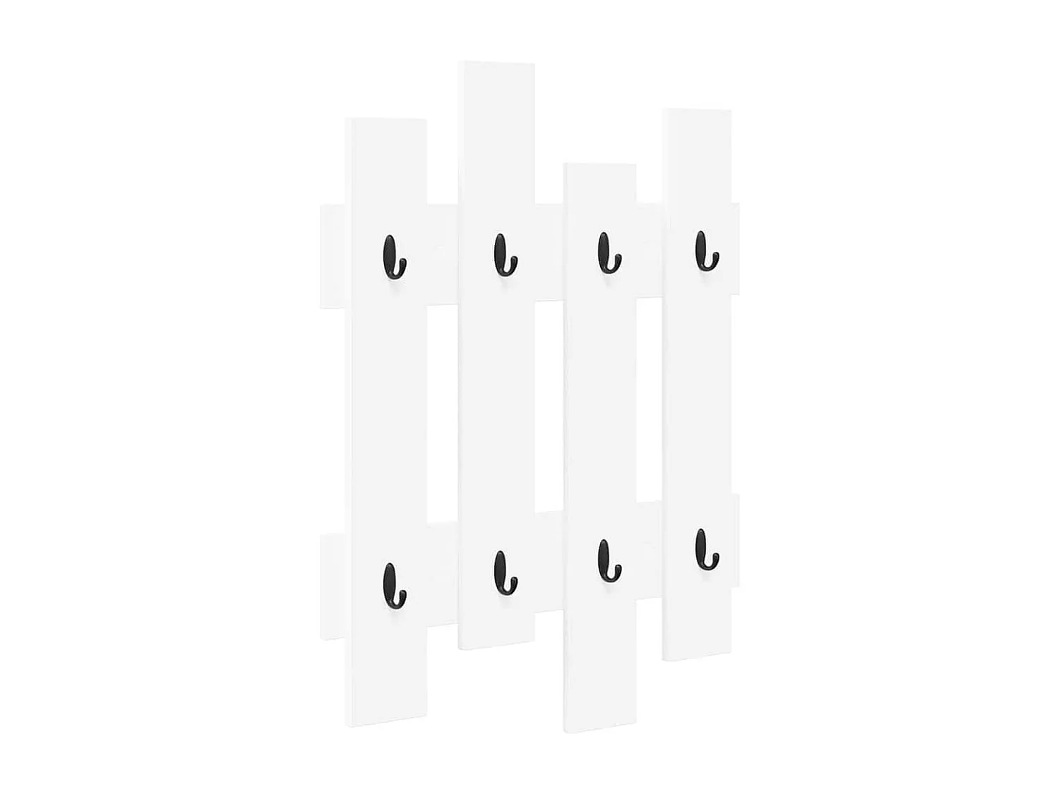 Porte-manteau mural Blanc 60 x 3 x 82 cm Bois d'ingénierie