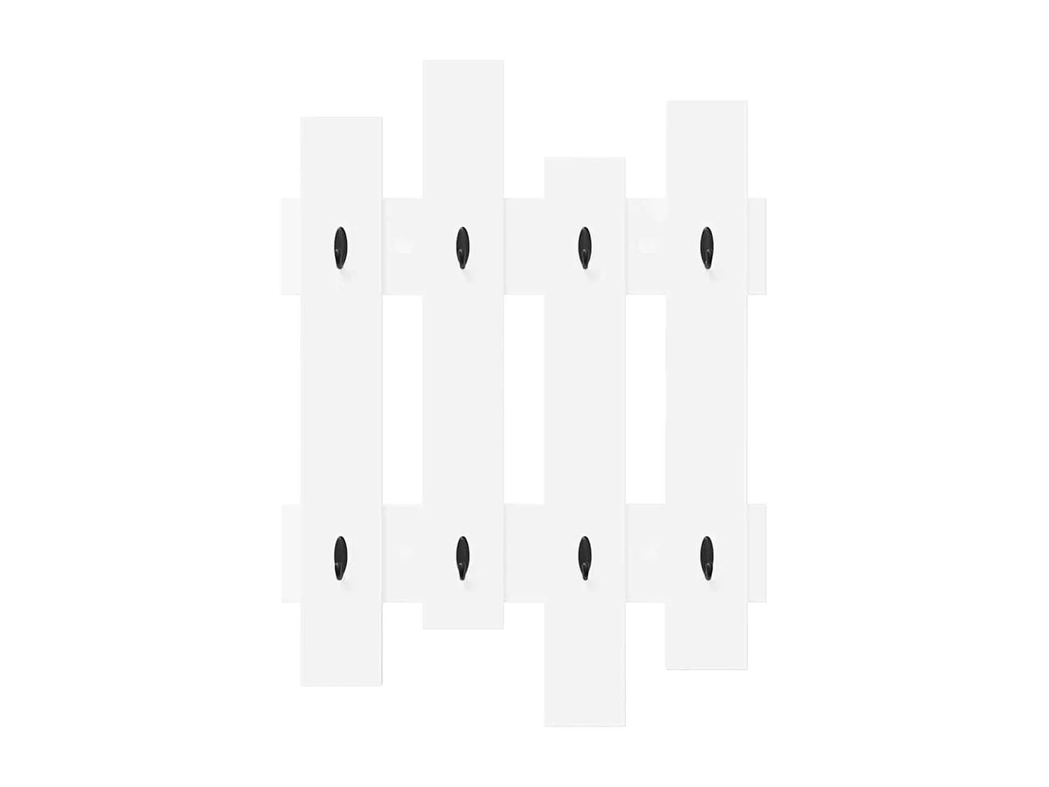 Porte-manteau mural Blanc 60 x 3 x 82 cm Bois d'ingénierie