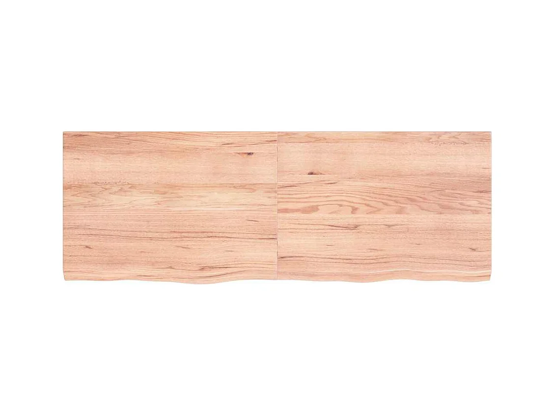 Étagère murale marron clair bois chêne massif traité