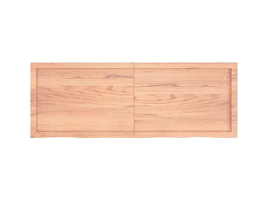 Étagère murale marron clair bois chêne massif traité