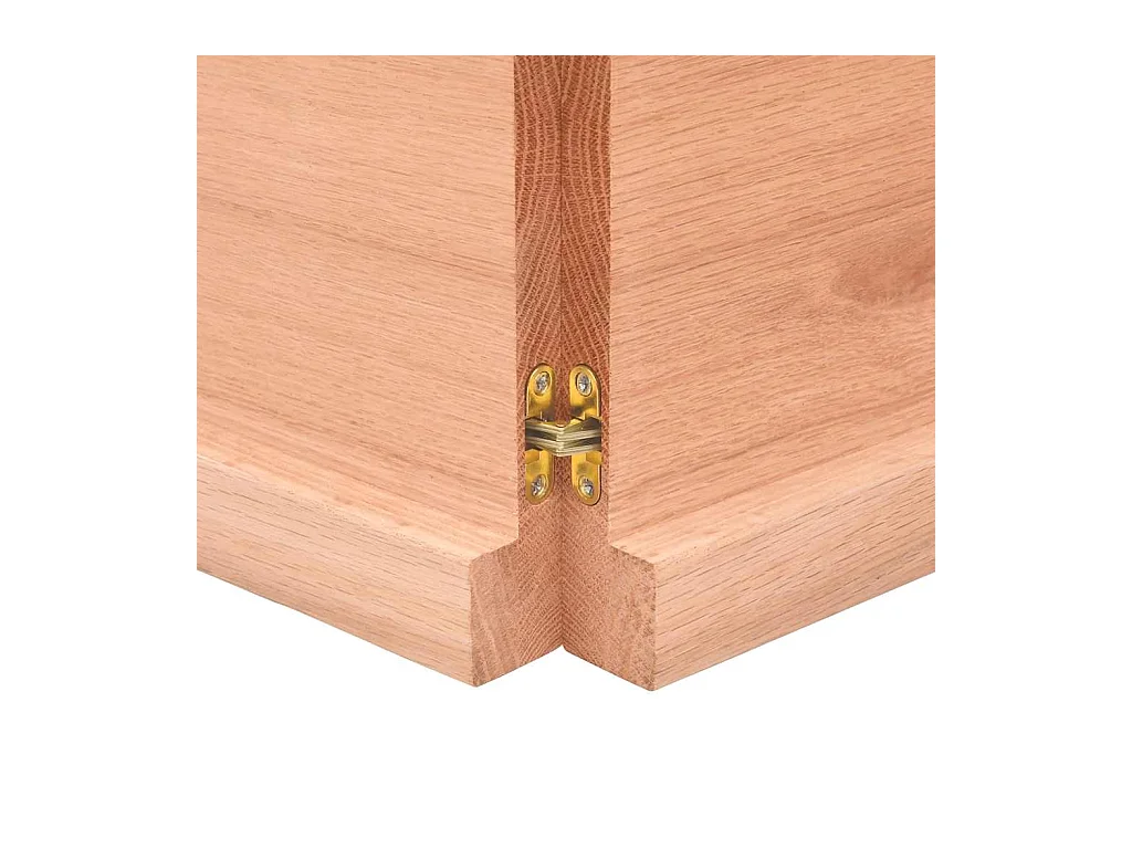 Étagère murale marron clair bois chêne massif traité