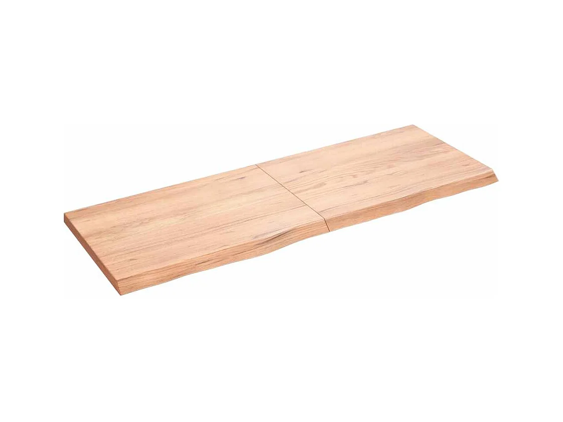 Étagère murale marron clair bois chêne massif traité