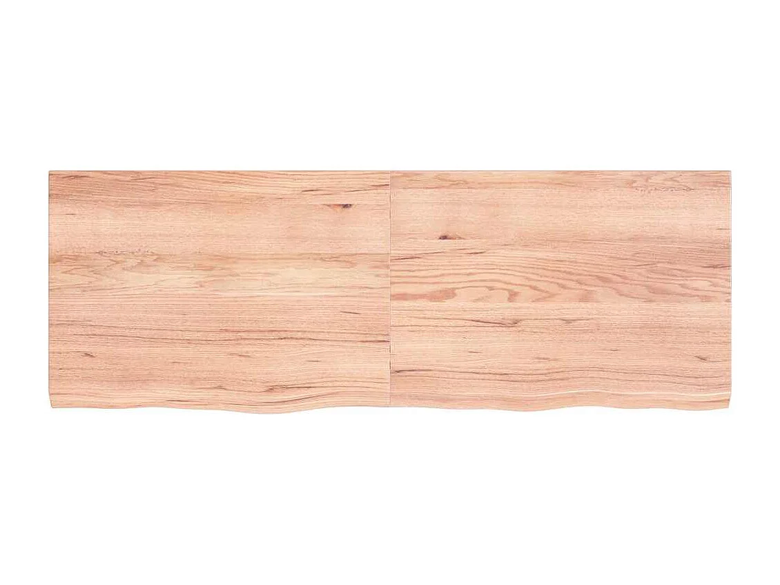 Étagère murale marron clair bois chêne massif traité