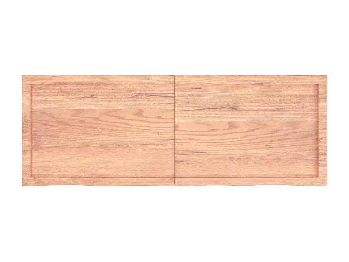 Étagère murale marron clair bois chêne massif traité