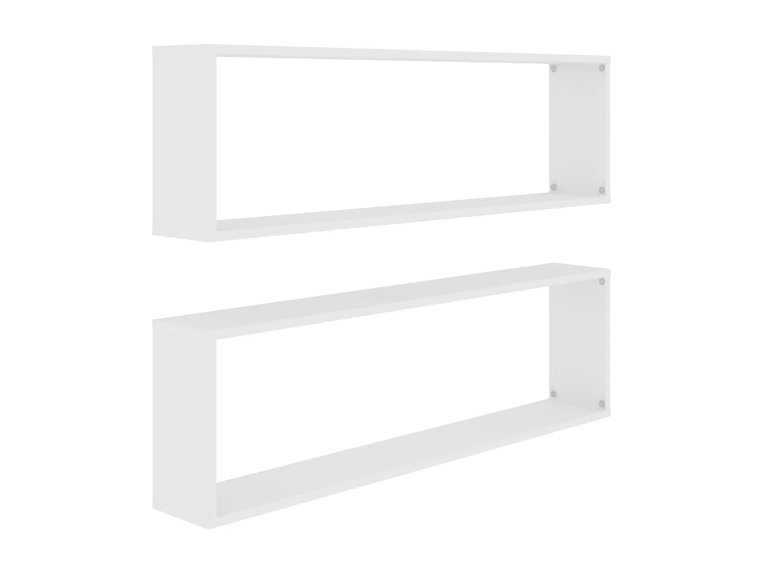 Mensole a cubo da parete 2 pezzi bianche 100x15x30cm in legno ingegnerizzato