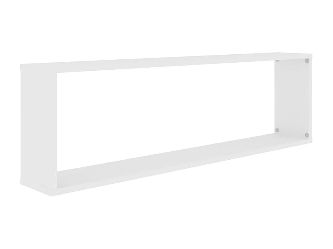 Mensole a cubo da parete 2 pezzi bianche 100x15x30cm in legno ingegnerizzato
