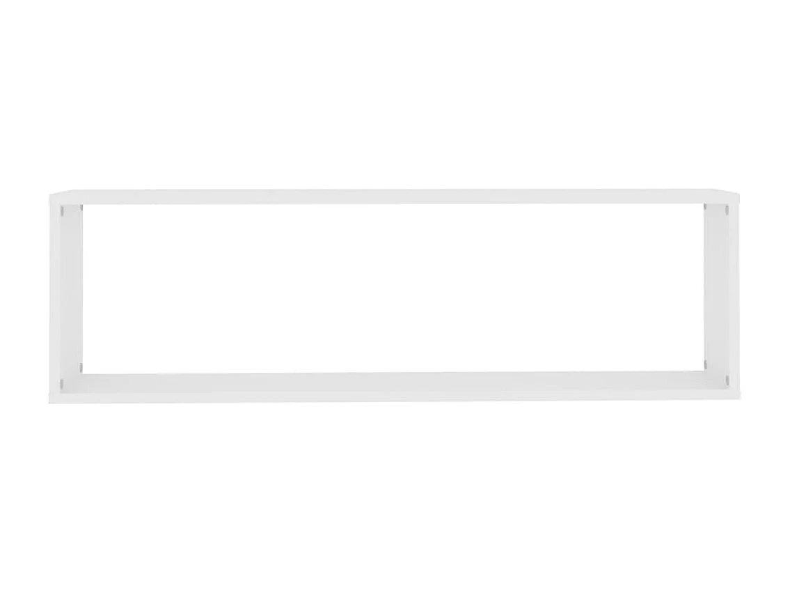 Mensole a cubo da parete 2 pezzi bianche 100x15x30cm in legno ingegnerizzato