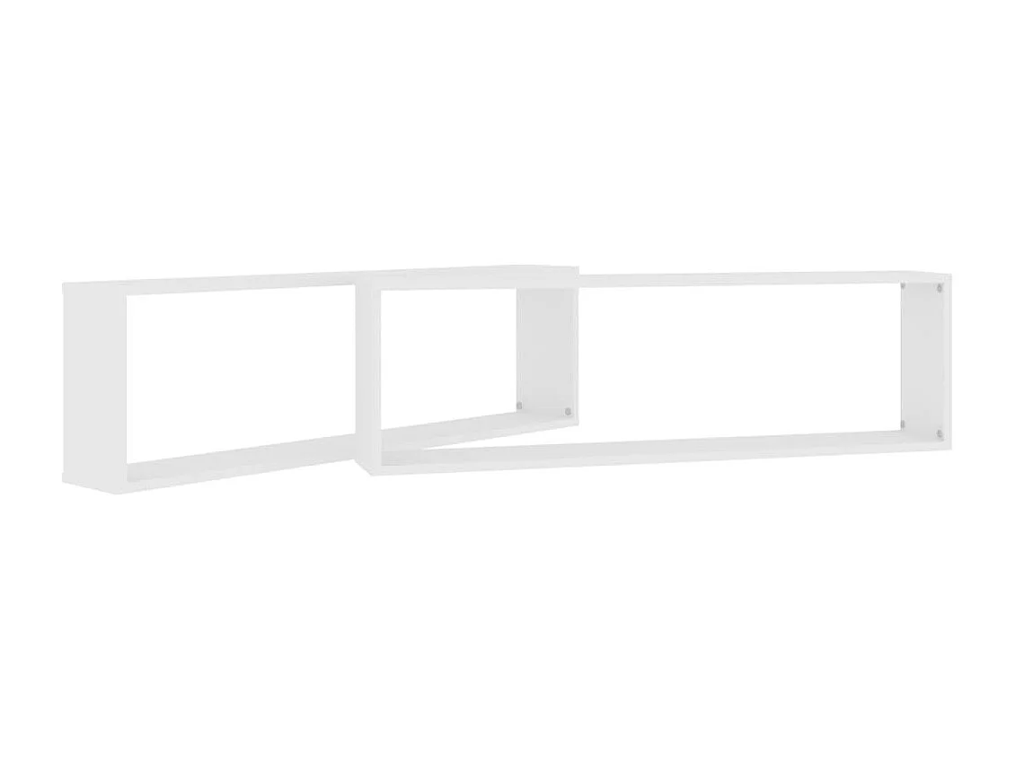 Étagères cube murales 2 pcs blanc 100x15x30cm bois d'ingénierie