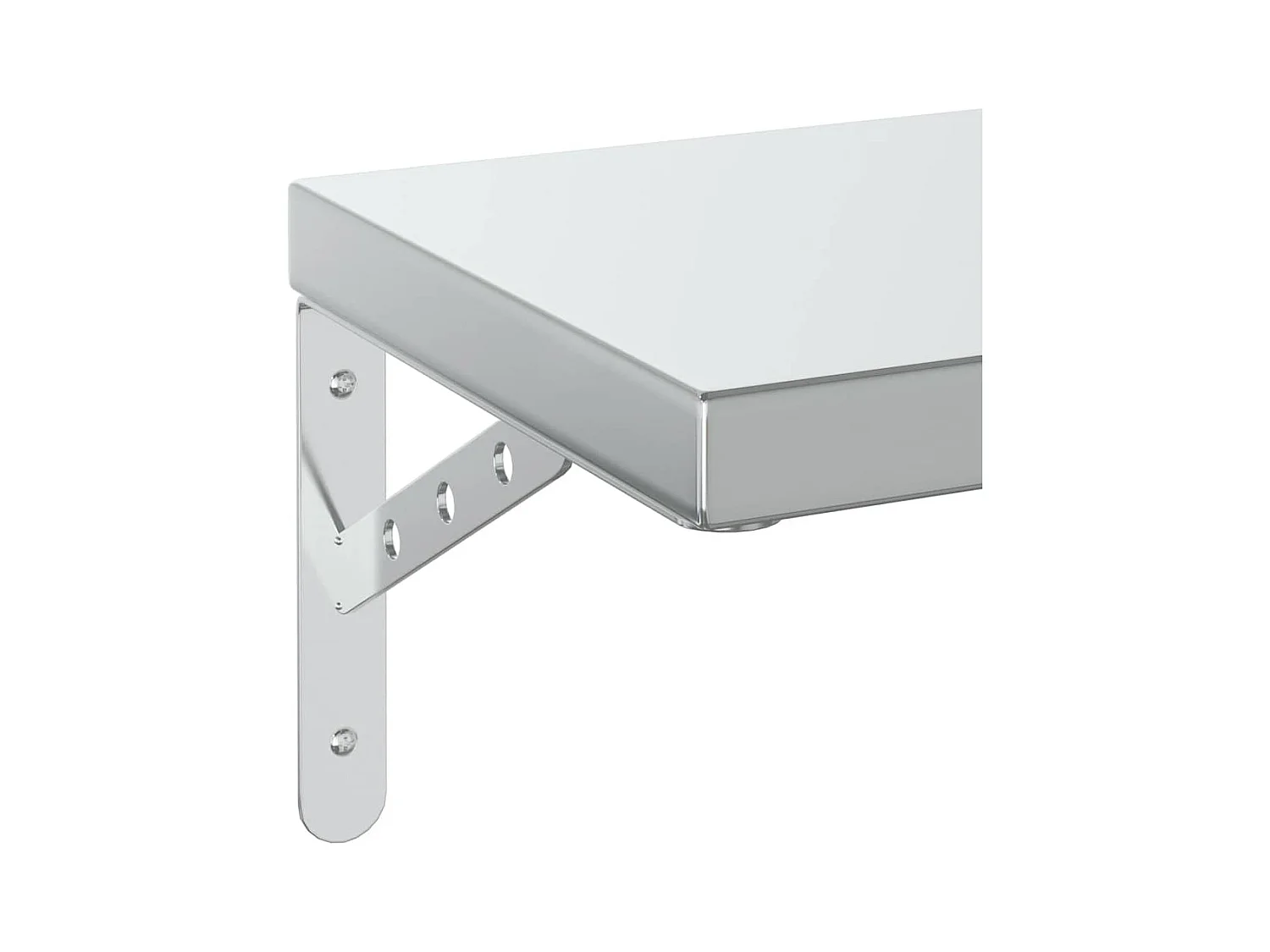 Étagères murales 2 pcs 75x23,5 cm argenté acier inoxydable