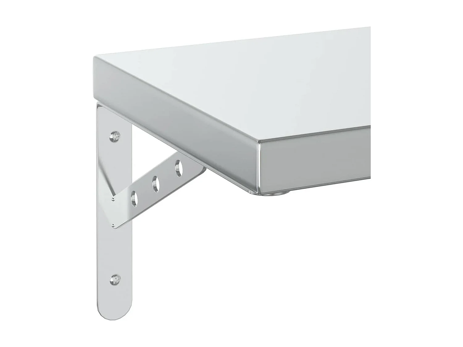 Étagères murales 2 pcs 75x23,5 cm argenté acier inoxydable