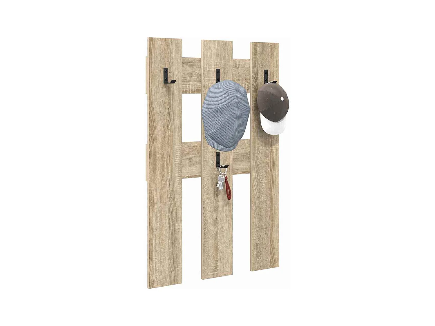 Porte-manteau mural avec stockage Chêne sonoma 65 x 3 x 100 cm