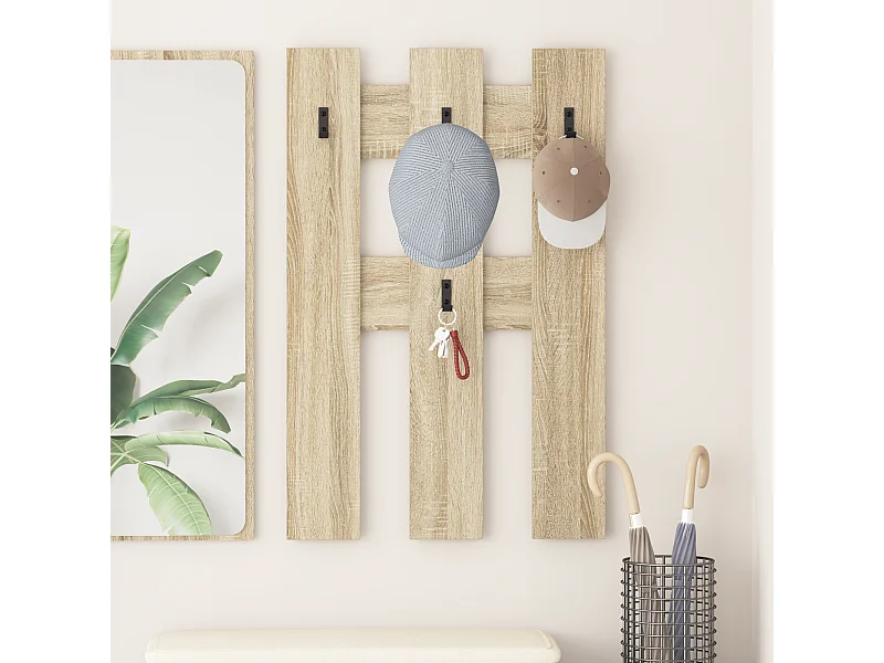 Wandgarderobe mit Ablage Sonoma Eiche 65 x 3 x 100 cm