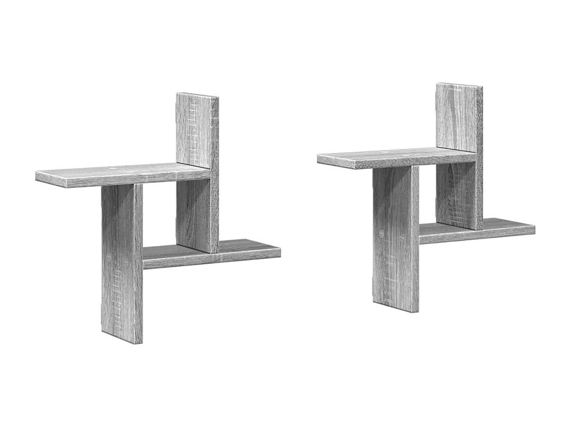 estantes de pared gris sonoma 38x12x38 cm madera de ingeniería