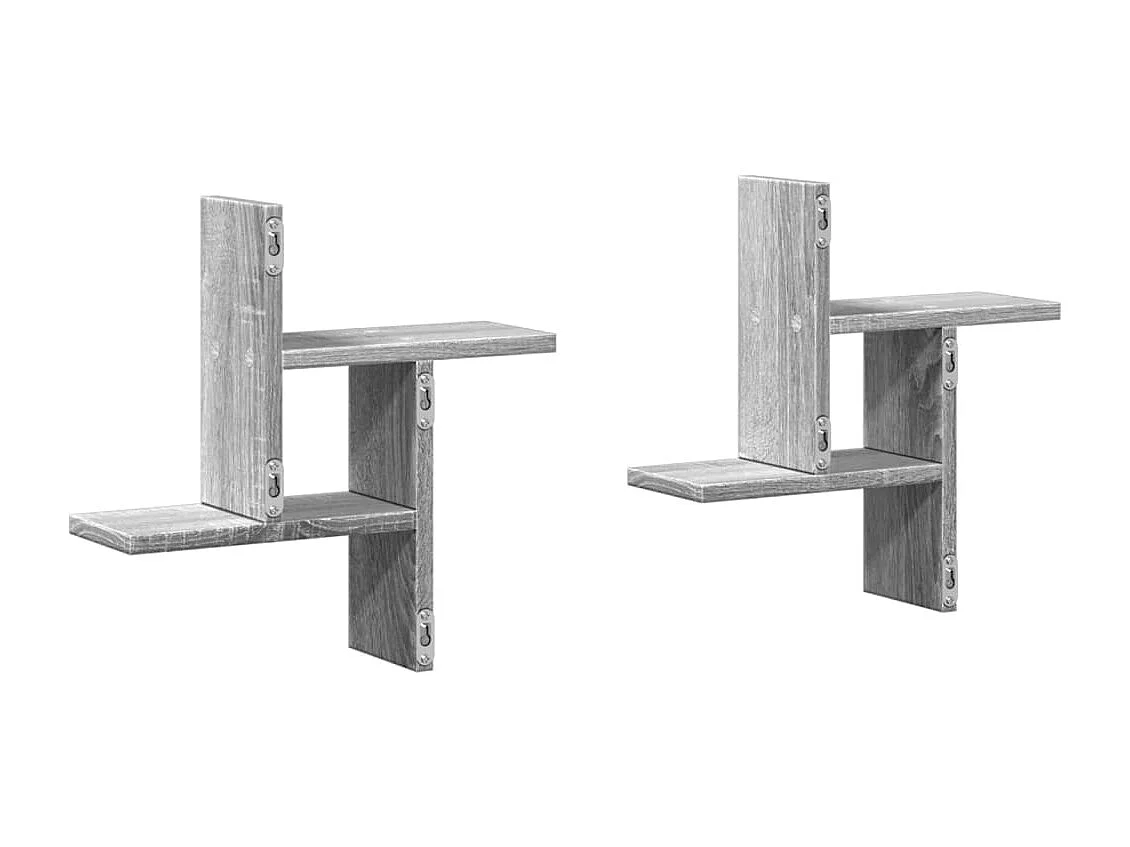 estantes de pared gris sonoma 38x12x38 cm madera de ingeniería