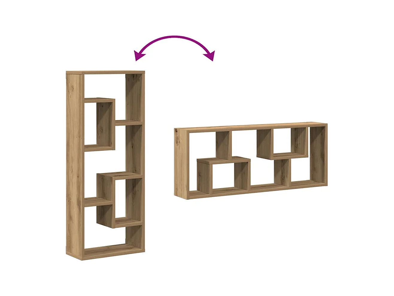 Étagère murale Chêne artisanal 36 x 16 x 90 cm Bois d'ingénierie