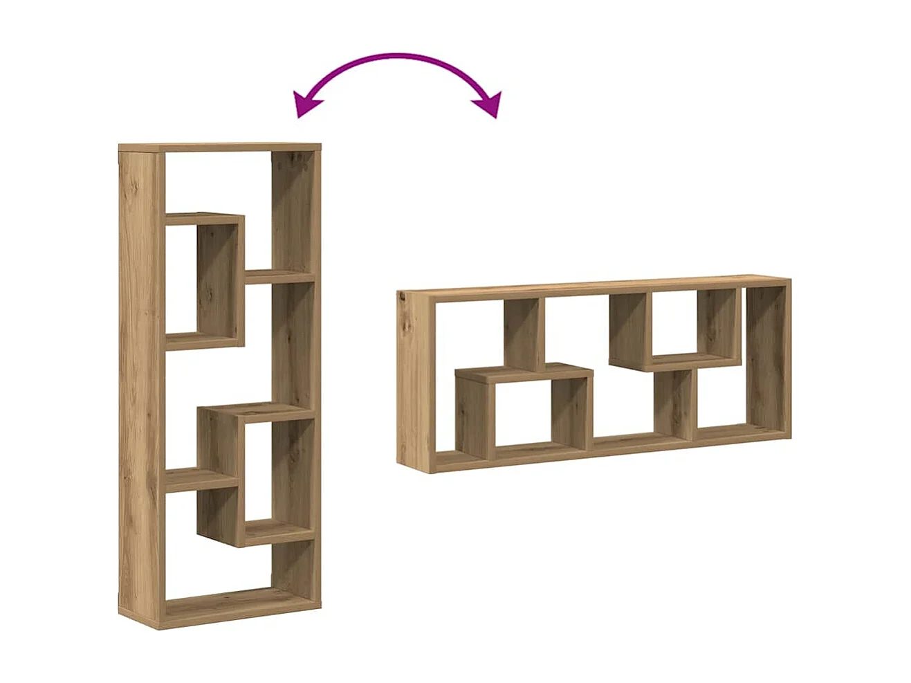 Étagère murale Chêne artisanal 36 x 16 x 90 cm Bois d'ingénierie