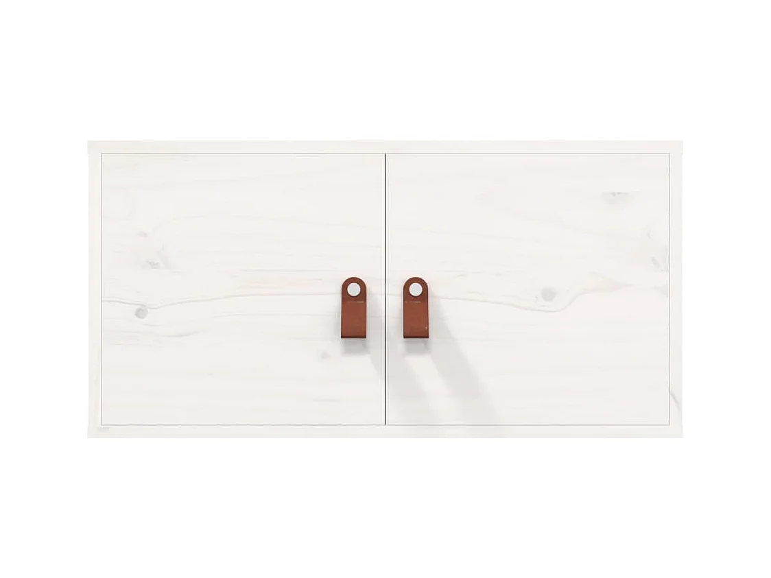 Pensile bianco 60x30x30 cm Legno massello di pino