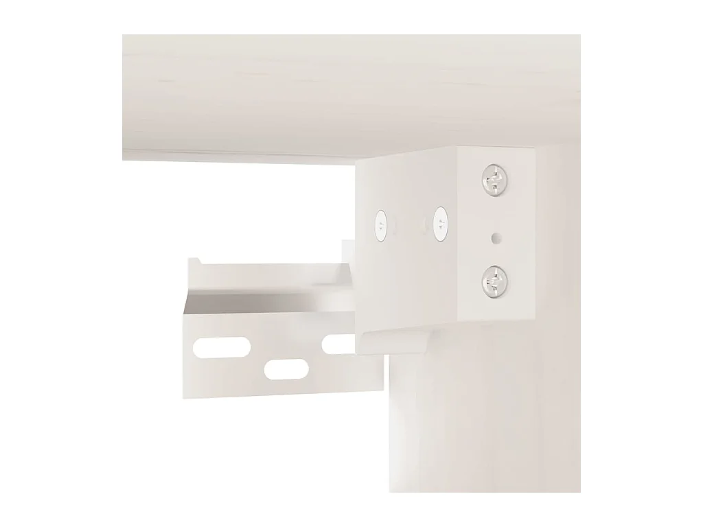 Pensile bianco 60x30x30 cm Legno massello di pino